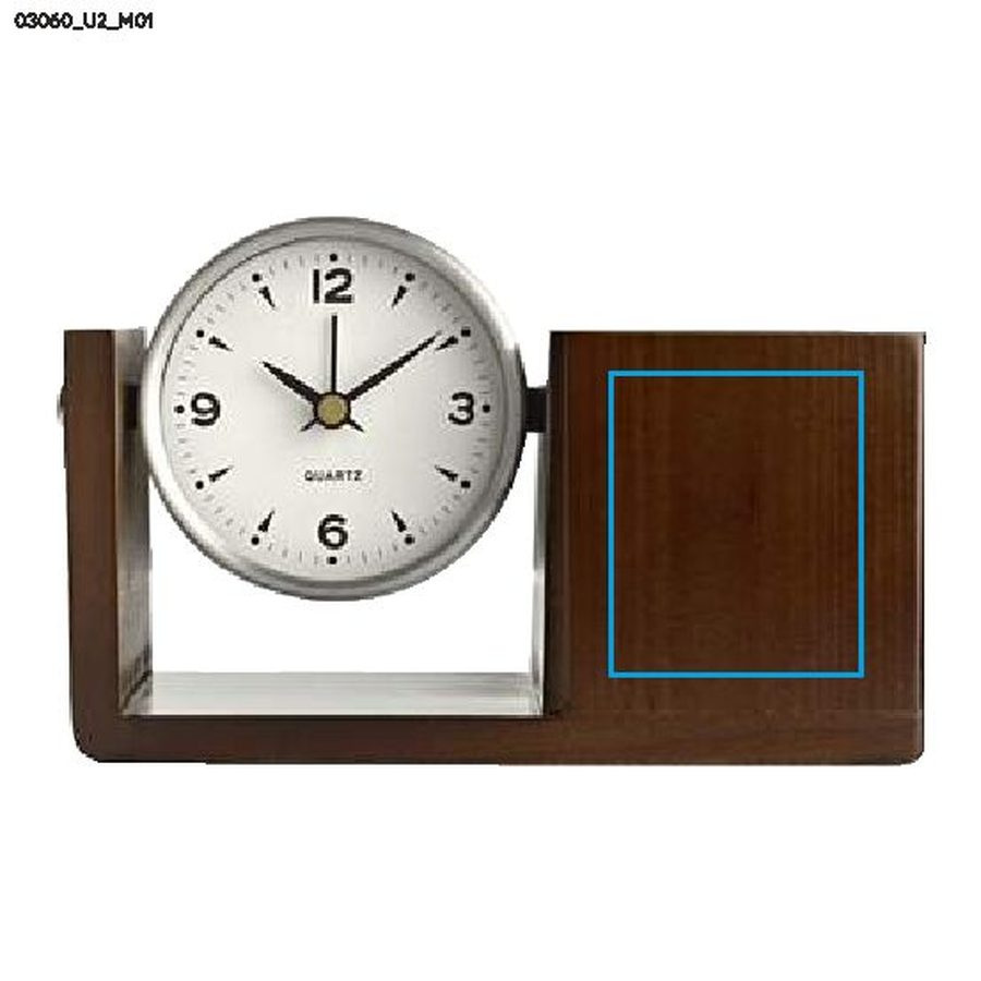 NUTTO – horloge de bureau: Zone de marquage avant · Impression UV
