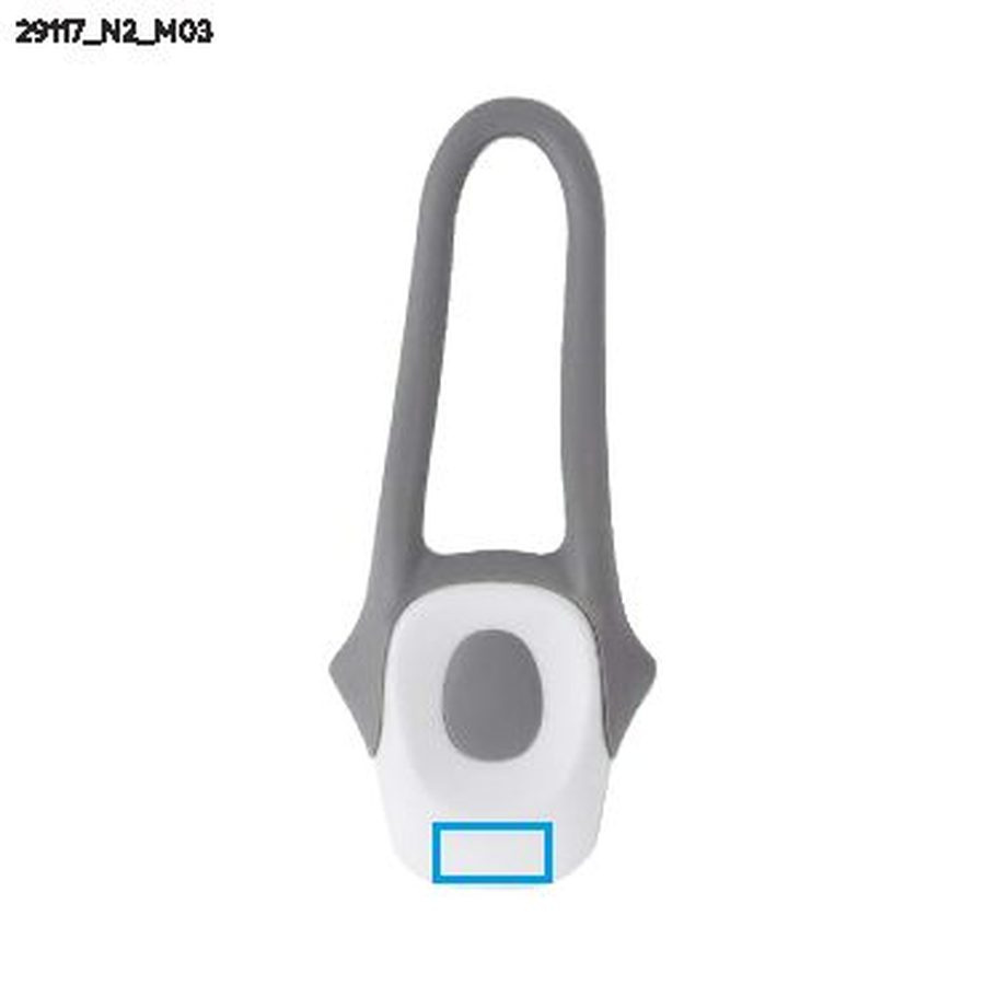 COUTI – éclairage arrière de vélo (LED rouges): Zone de marquage top · Tampographie