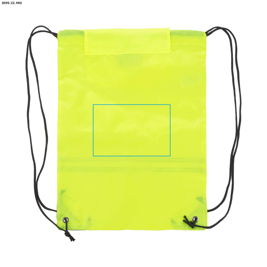 Sac réfléchissant à cordons REFLECT: Zone de marquage arrière · DTF