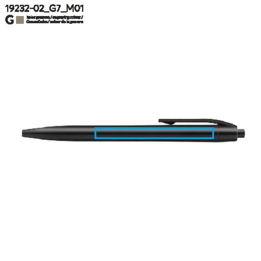 Stylo à bille BASIC: Zone de marquage avant · Gravure laser