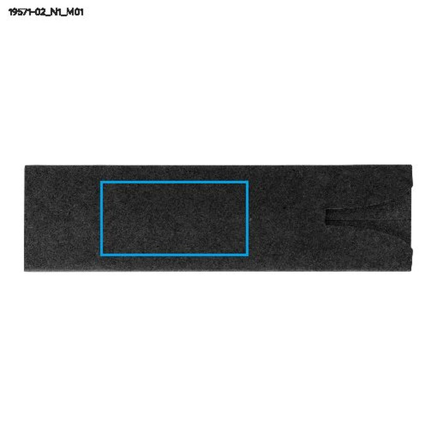 E19 – pochette à stylo: Zone de marquage avant · Tampographie