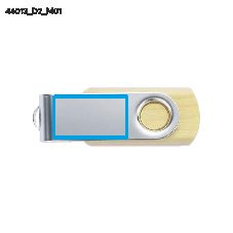 TWISTER MAPLE – clé USB 8 GB: Zone de marquage avant · Doming (résinage)
