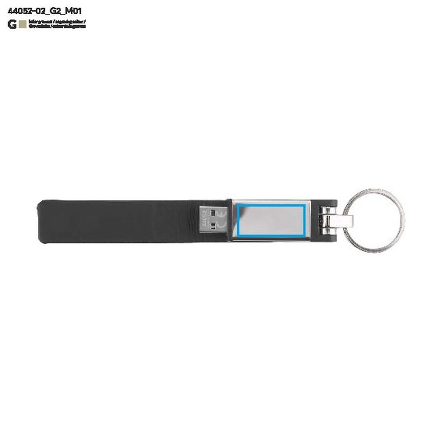 BUDVA – clé USB 16 Go: Zone de marquage avant · Gravure laser