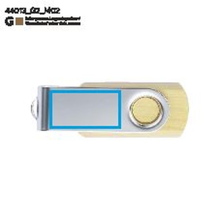 TWISTER MAPLE – clé USB 8 GB: Zone de marquage arrière · Gravure laser