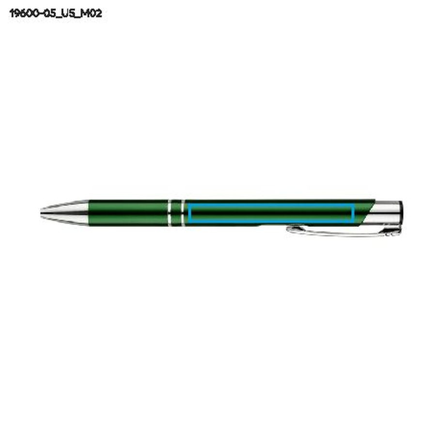 Stylo à bille KOSMOS: Zone de marquage arrière · Impression UV