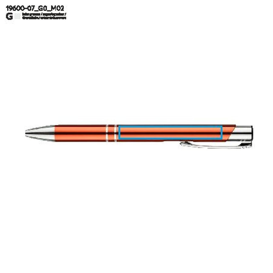Stylo à bille KOSMOS: Zone de marquage arrière · Gravure laser