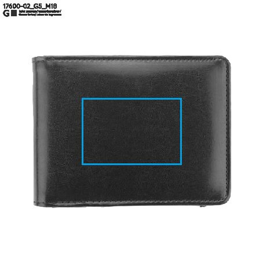 Coffret cadeau MARCUS: Zone de marquage wallet · Gravure laser