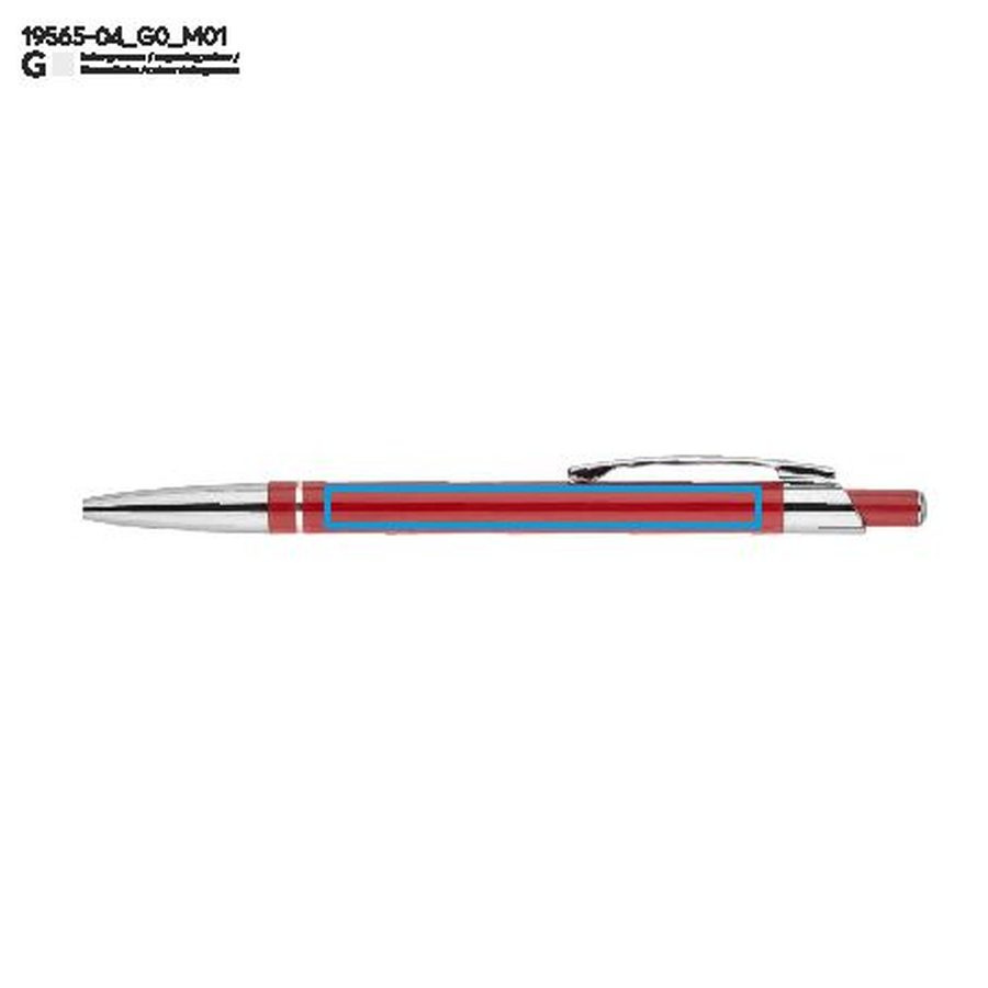 SLIM – stylo à bille: Zone de marquage avant · Gravure laser
