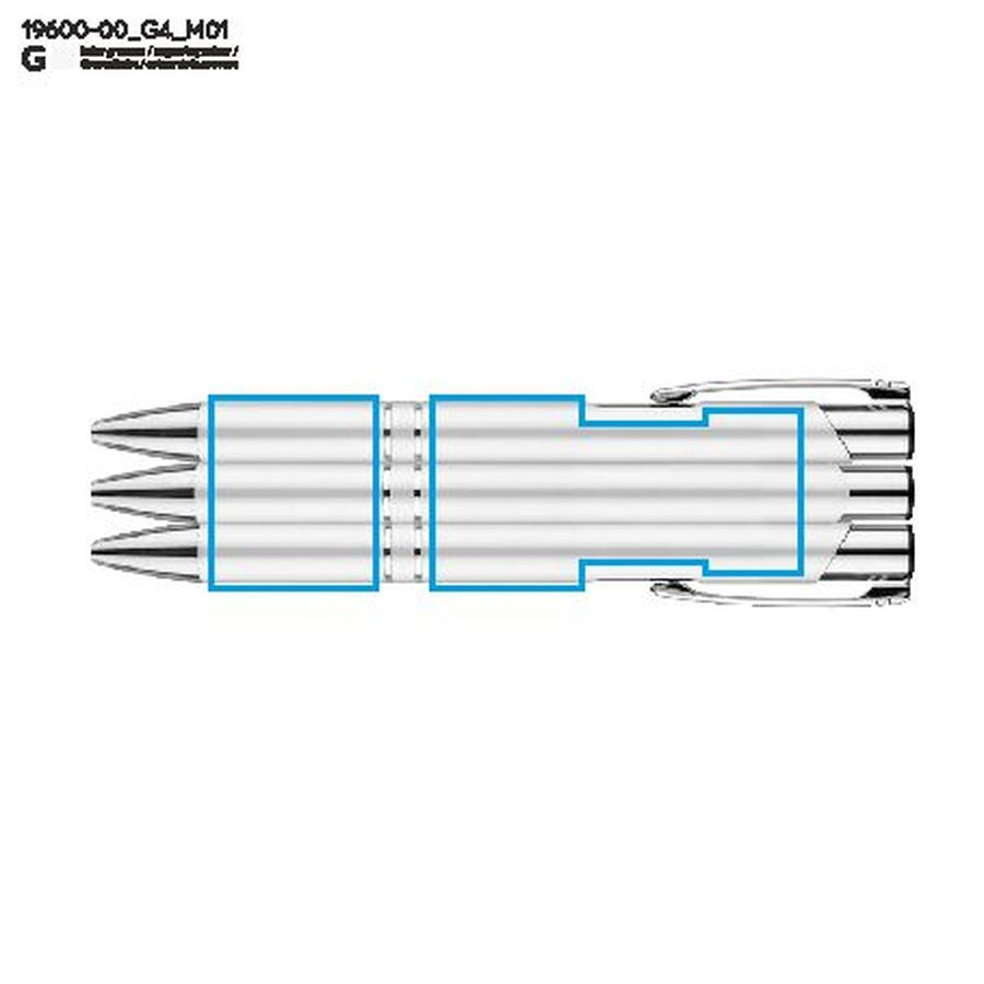Stylo à bille KOSMOS: Zone de marquage avant · Gravure laser