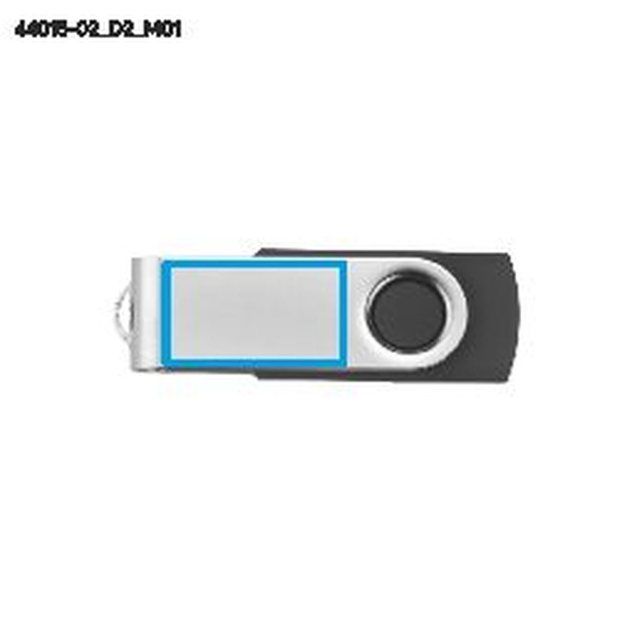 TWISTER – clé USB 32 Go: Zone de marquage avant · Doming (résinage)