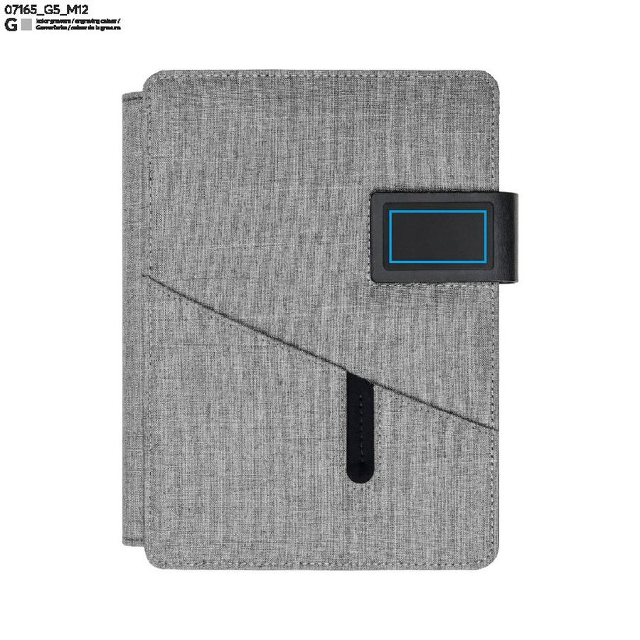 CARLIS – porte-documents A5: Zone de marquage plate · Gravure laser