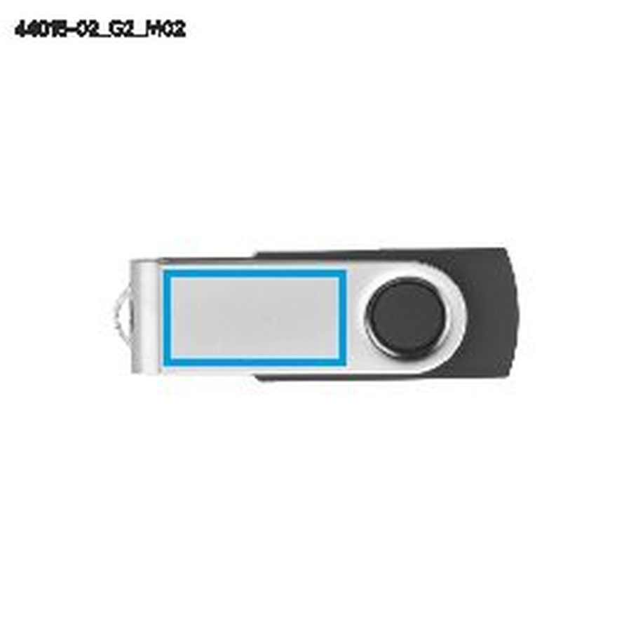 TWISTER – clé USB 32 Go: Zone de marquage arrière · Gravure laser