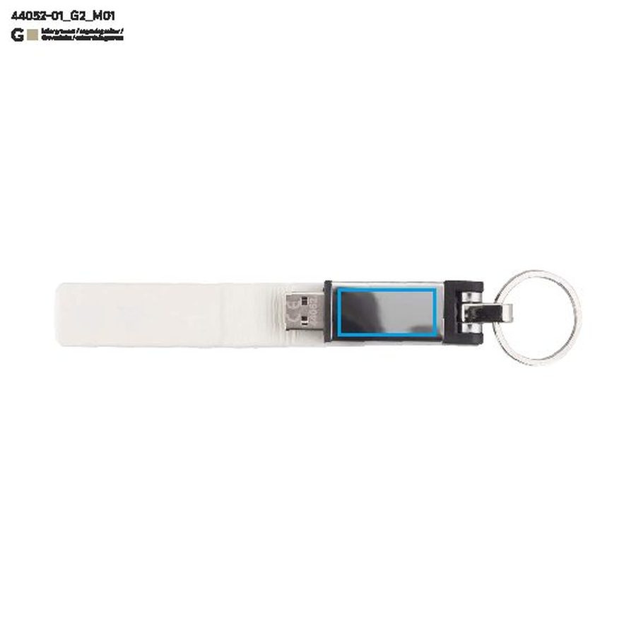 BUDVA – clé USB 16 Go: Zone de marquage avant · Gravure laser