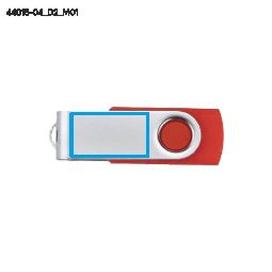 TWISTER – clé USB 32 Go: Zone de marquage avant · Doming (résinage)