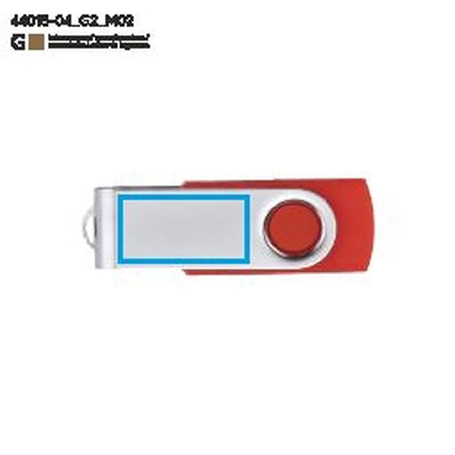TWISTER – clé USB 32 Go: Zone de marquage arrière · Gravure laser