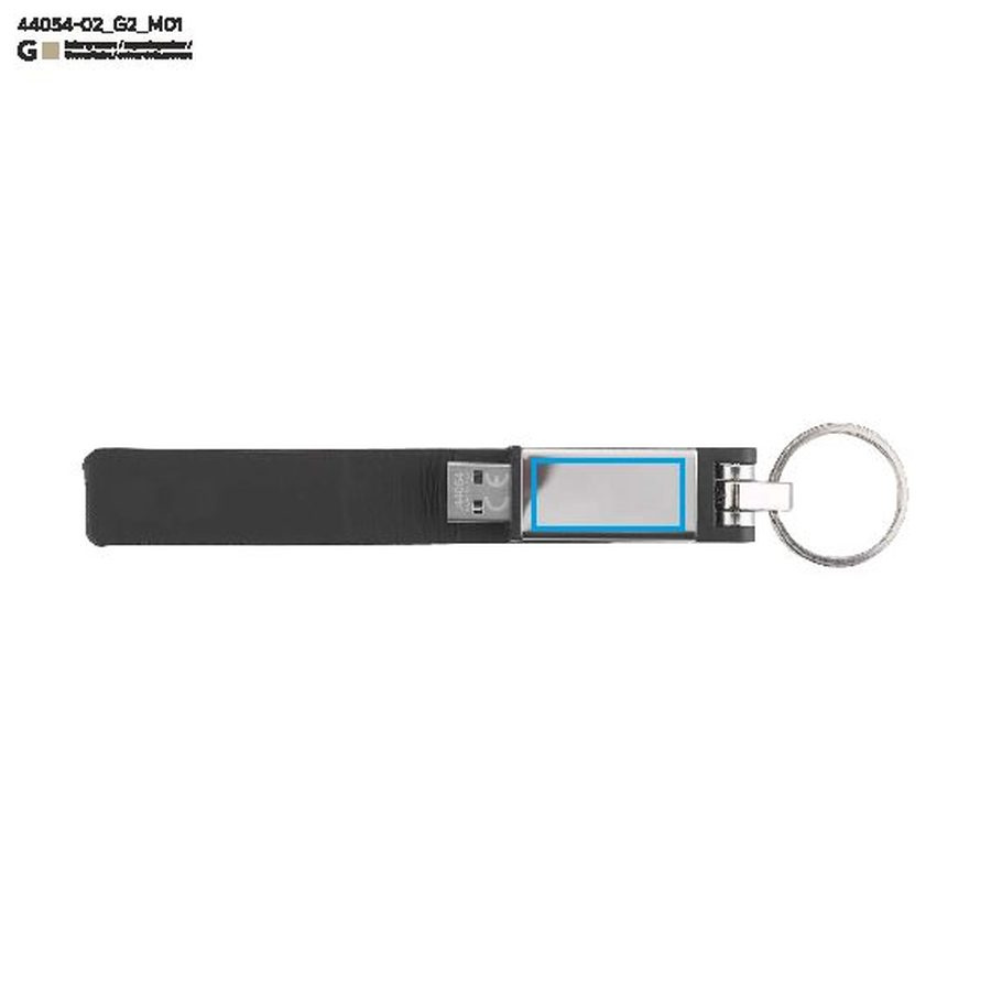Pamięć USB BUDVA, 32 GB: Pole znakowania z przodu · Grawerowanie laserowe