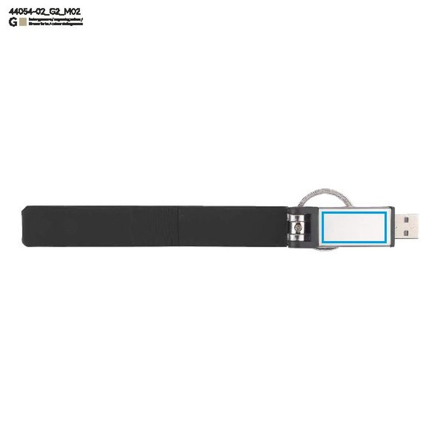 Pamięć USB BUDVA, 32 GB: Obszar znakowania z tyłu · Grawerowanie laserowe