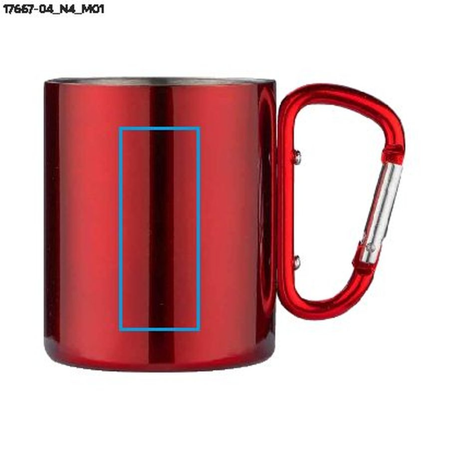 Mug CAMP de 250 ml: Zone de marquage avant · Tampographie