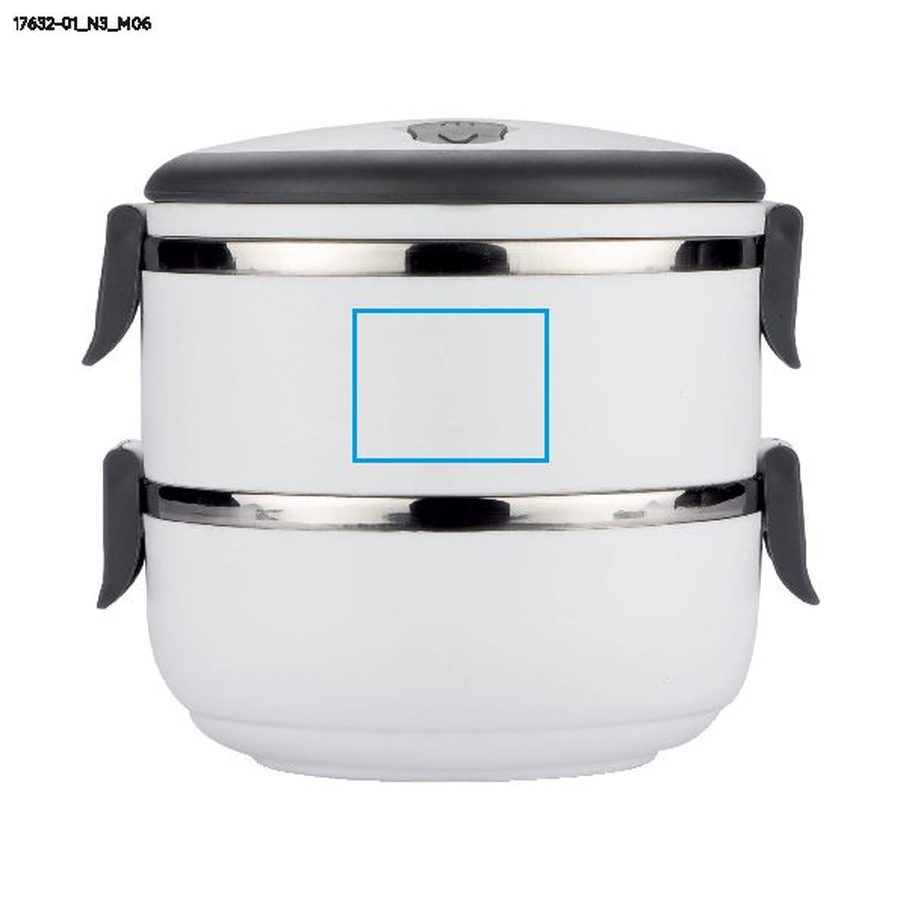 TOGO – boîte repas 700 + 700 ml: Zone de marquage bottom · Tampographie
