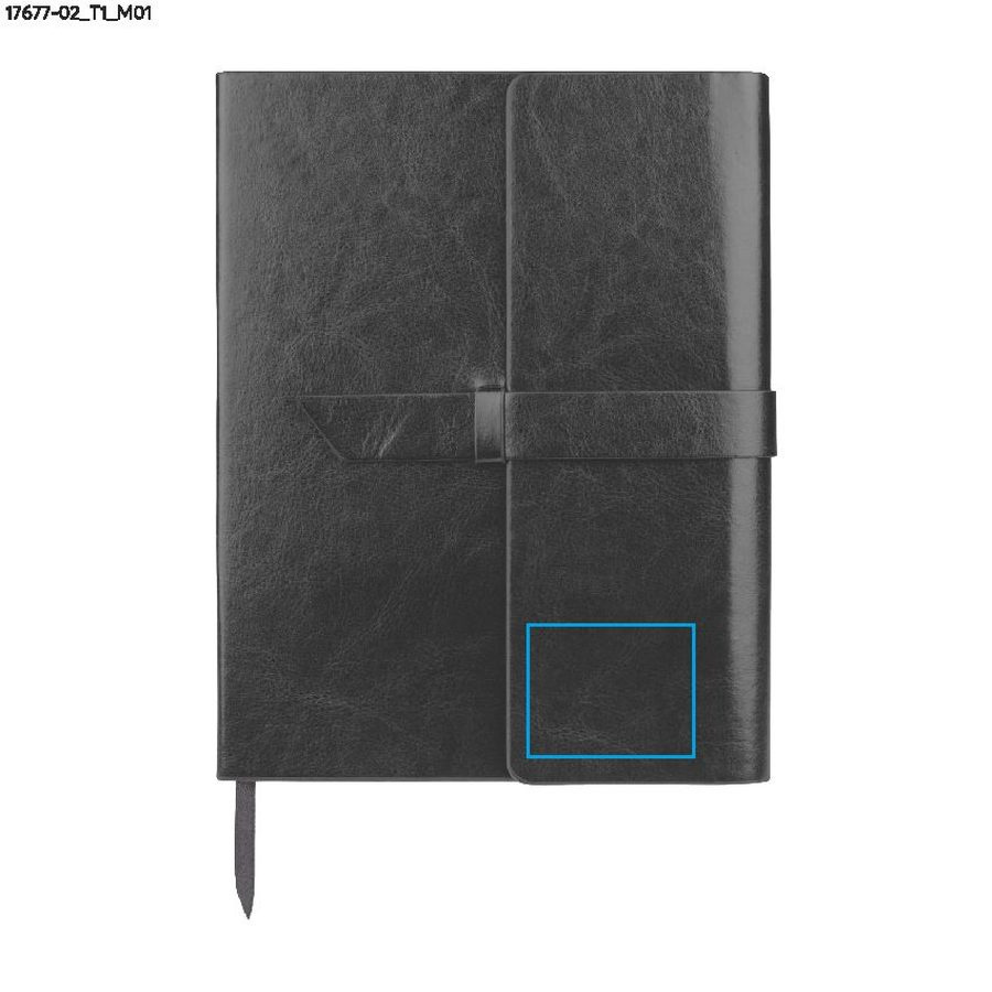 VASCO – carnet A5: Zone de marquage avant · Marquage en creux