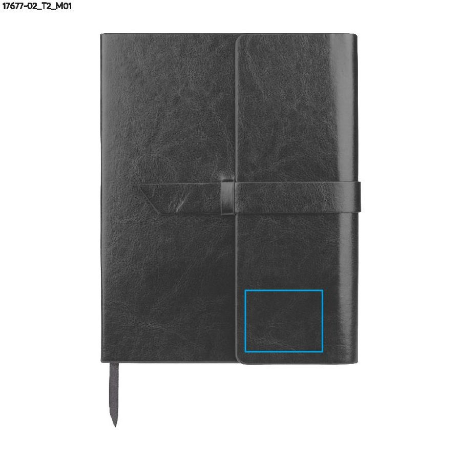 VASCO – carnet A5: Zone de marquage avant · Marquage en creux