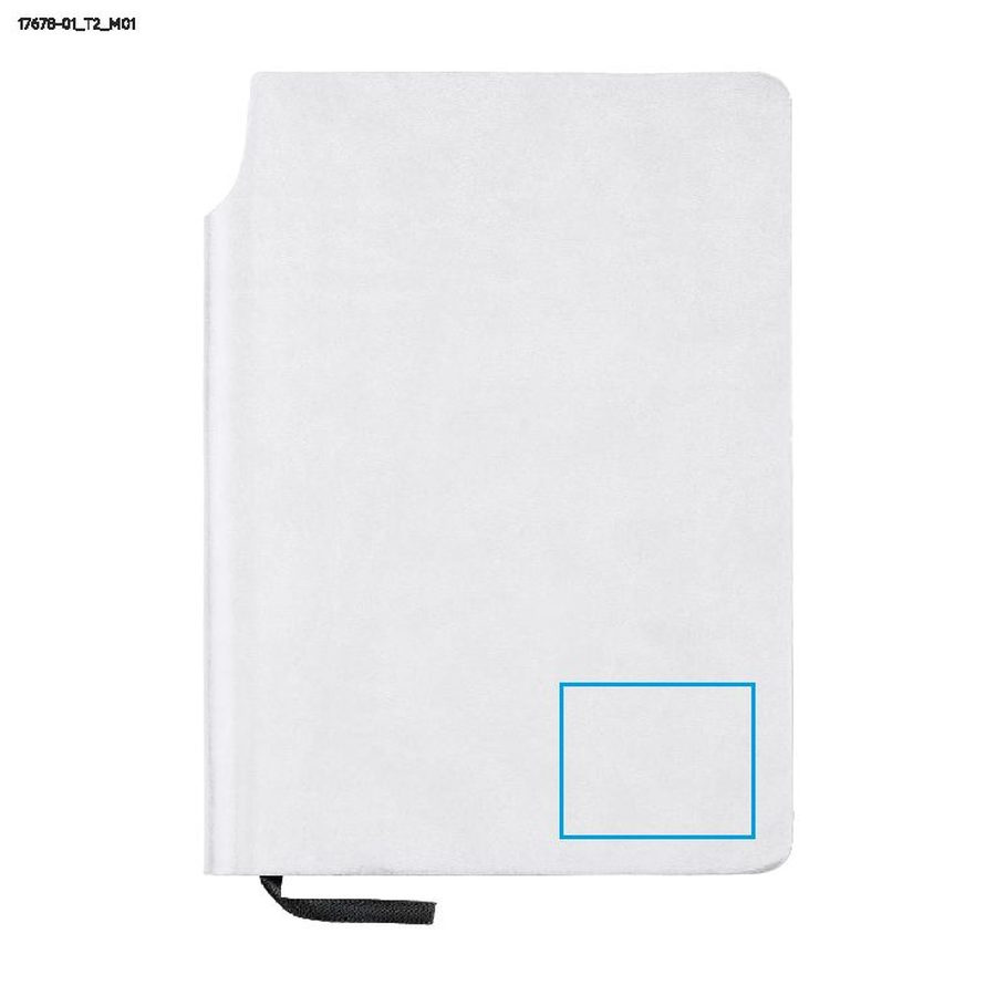 MOLI – carnet A5: Zone de marquage avant · Marquage en creux