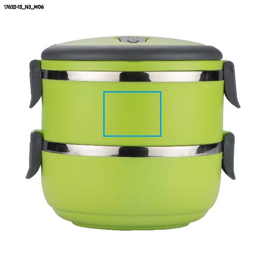 TOGO – boîte repas 700 + 700 ml: Zone de marquage bottom · Tampographie