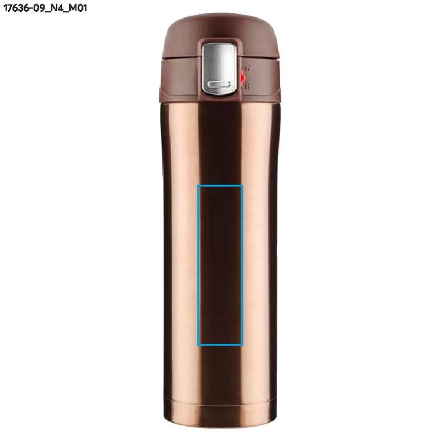 Mug de voyage LOCK de 440 ml: Zone de marquage avant · Tampographie