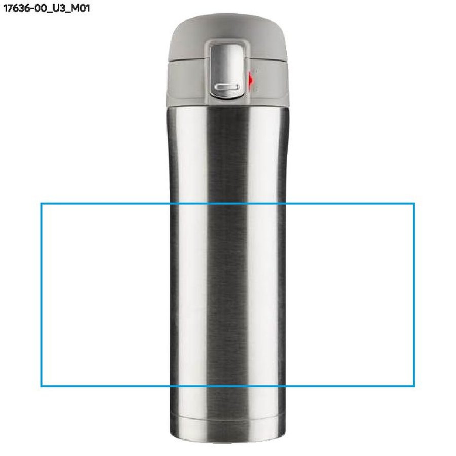 Mug de voyage LOCK de 440 ml: Zone de marquage avant · Impression UV
