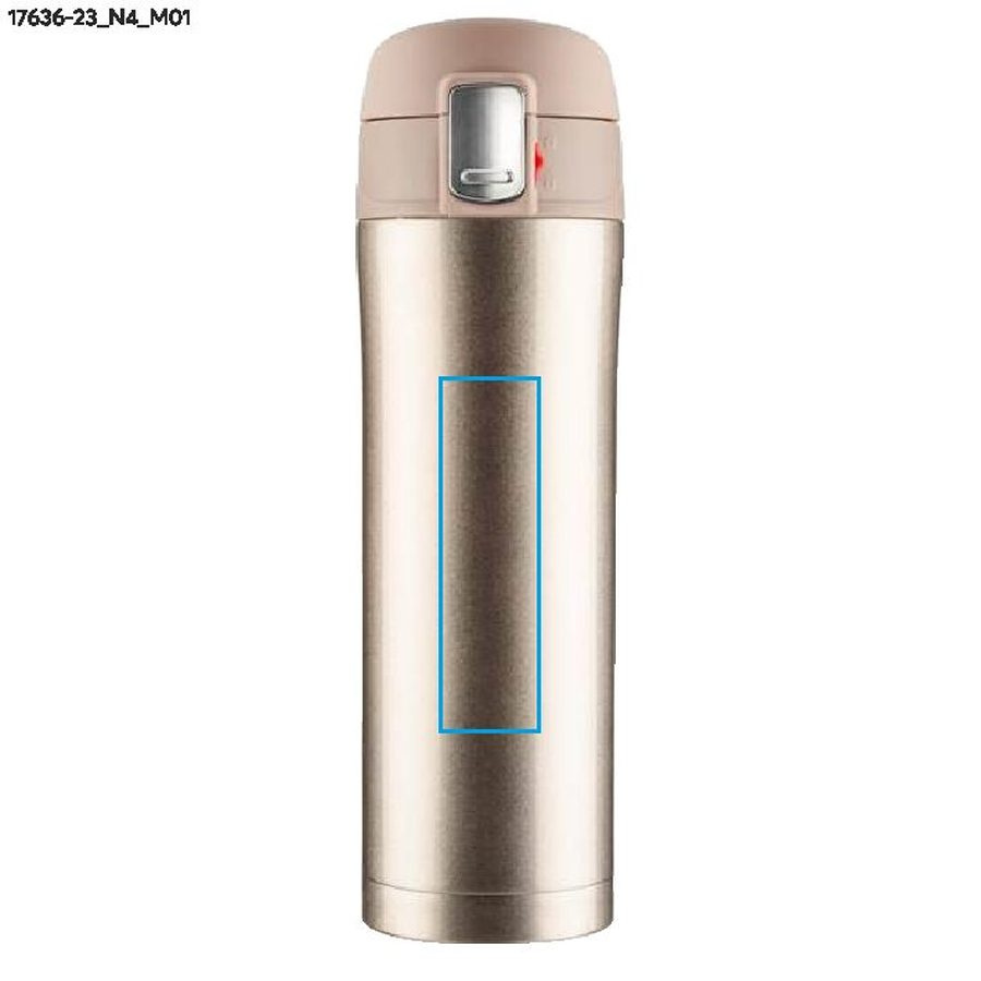 Mug de voyage LOCK de 440 ml: Zone de marquage avant · Tampographie