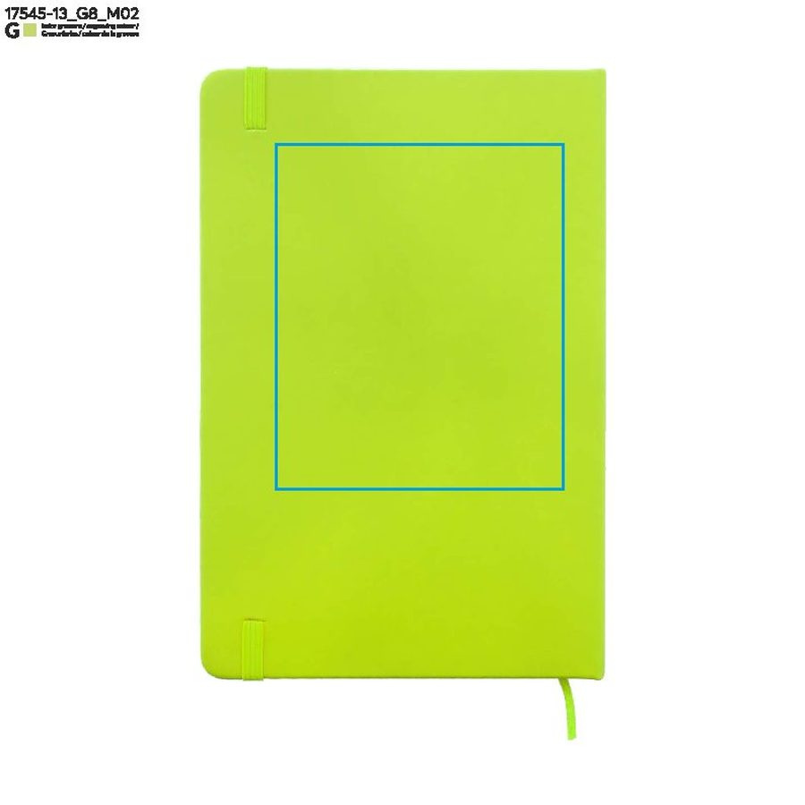 VITAL – carnet A5: Zone de marquage arrière · Gravure laser