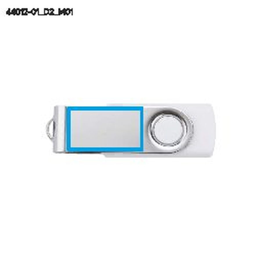 Clé USB TWISTER de 16 Go: Zone de marquage avant · Doming (résinage)