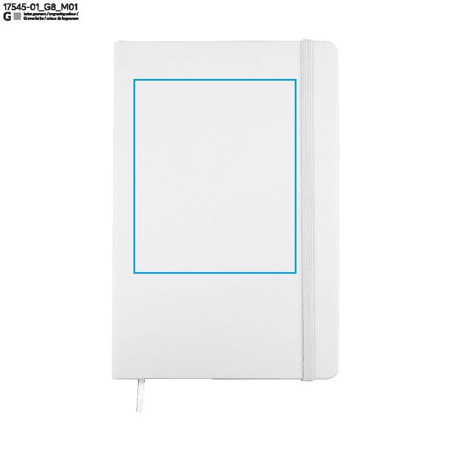 VITAL – carnet A5: Zone de marquage avant · Gravure laser