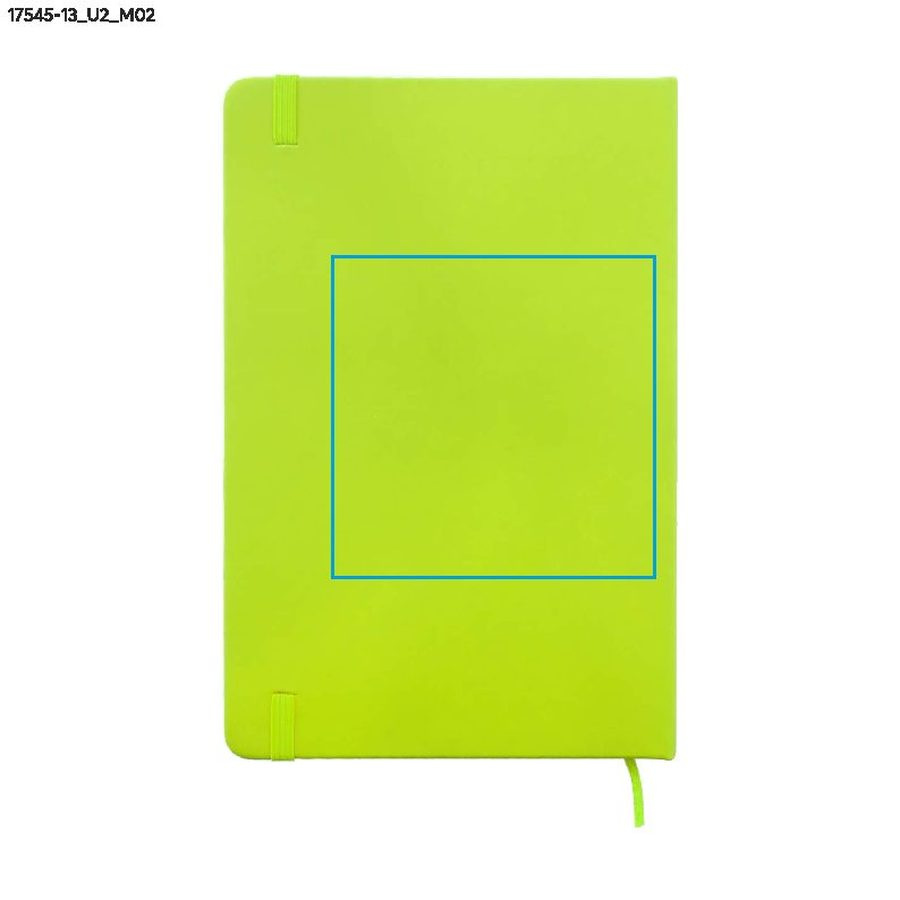 VITAL – carnet A5: Zone de marquage arrière · Impression UV