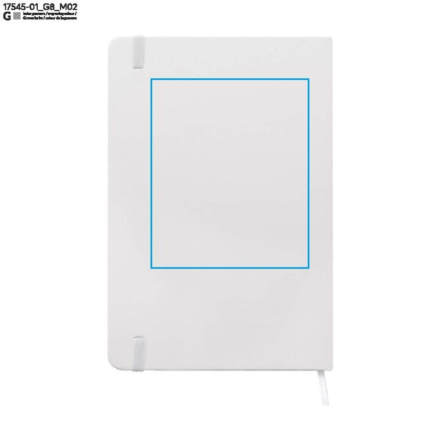 VITAL – carnet A5: Zone de marquage arrière · Gravure laser