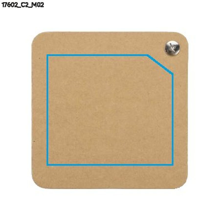 MAT – bloc-notes et dessous de verre: Zone de marquage arrière · DTF