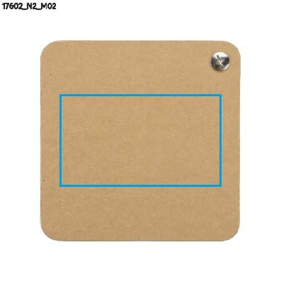 MAT – bloc-notes et dessous de verre: Zone de marquage arrière · Tampographie