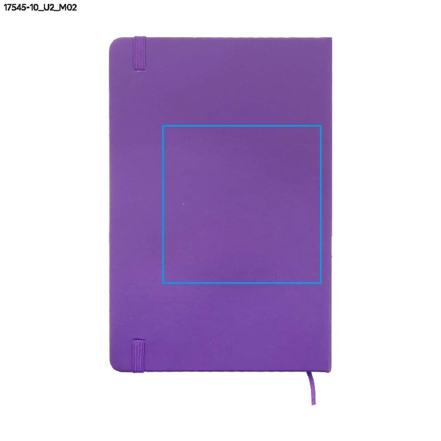 VITAL – carnet A5: Zone de marquage arrière · Impression UV