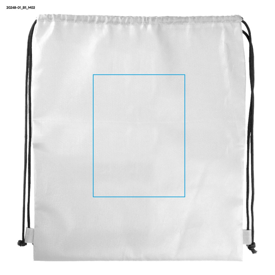Sac à cordon VALO: Zone de marquage — Face arrière · Sublimation