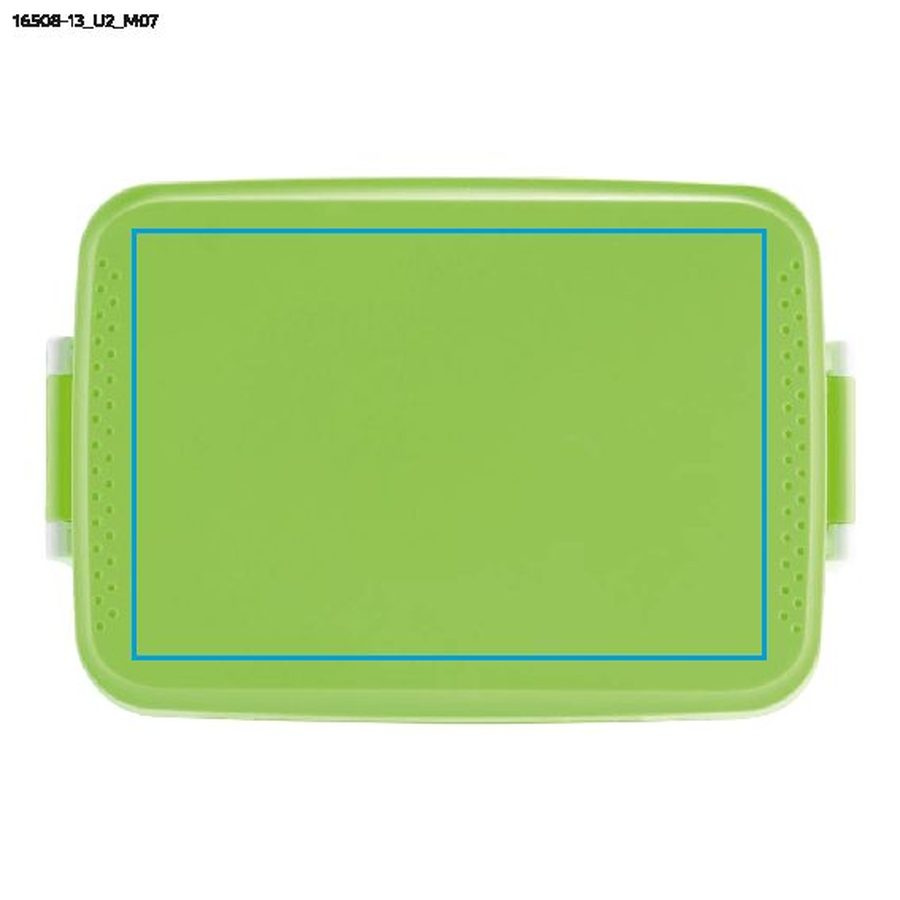 PANINI – boîte repas 900 ml: Zone de marquage top · Impression UV