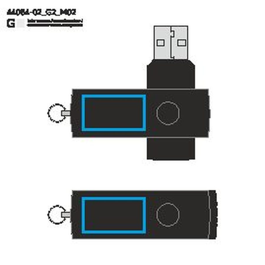 ALLU – clé USB 8 Go: Zone de marquage arrière · Gravure laser