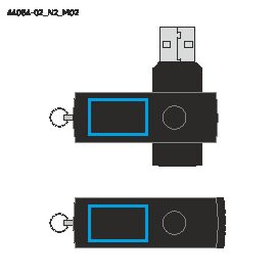 ALLU – clé USB 8 Go: Zone de marquage avant · Tampographie