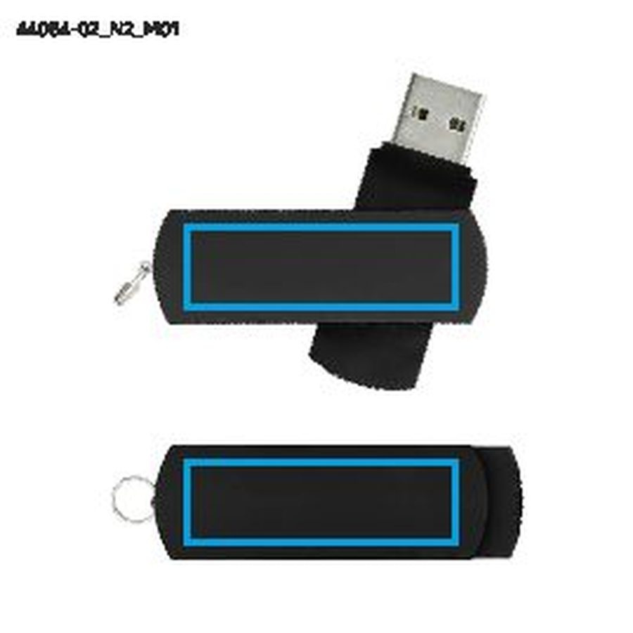 ALLU – clé USB 8 Go: Zone de marquage arrière · Tampographie