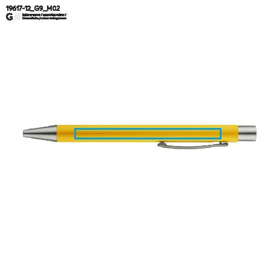 Stylo à bille GOMA: Zone de marquage arrière · Gravure laser