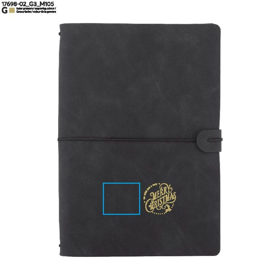 RETRO – carnet A5: Zone de marquage · Gravure laser