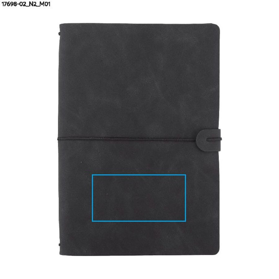 RETRO – carnet A5: Zone de marquage avant · Tampographie