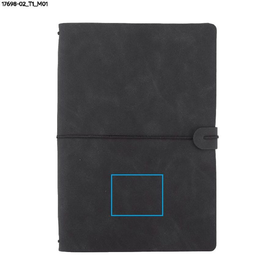 RETRO – carnet A5: Zone de marquage avant · Marquage en creux