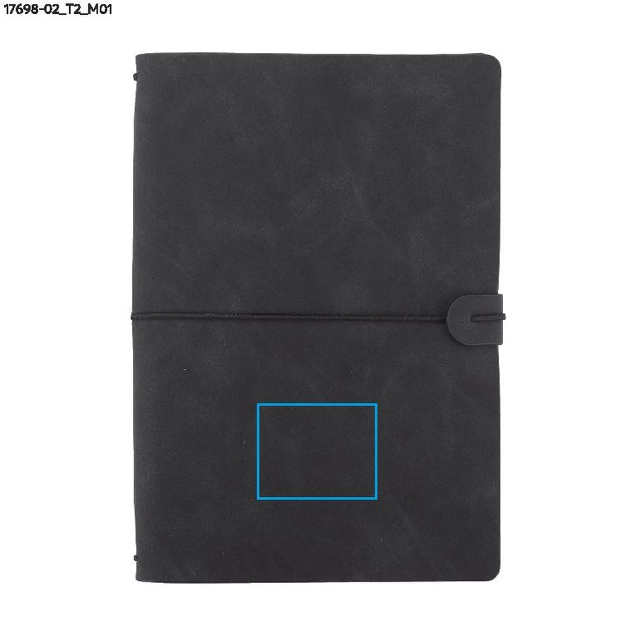 RETRO – carnet A5: Zone de marquage avant · Marquage en creux