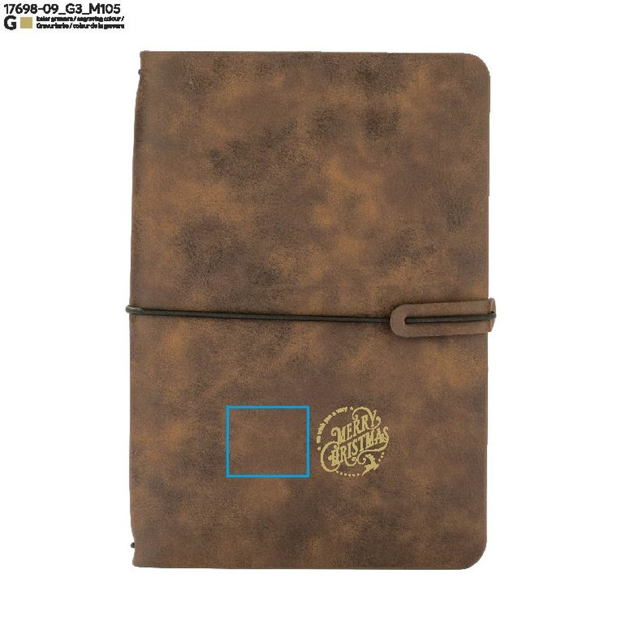 RETRO – carnet A5: Zone de marquage · Gravure laser
