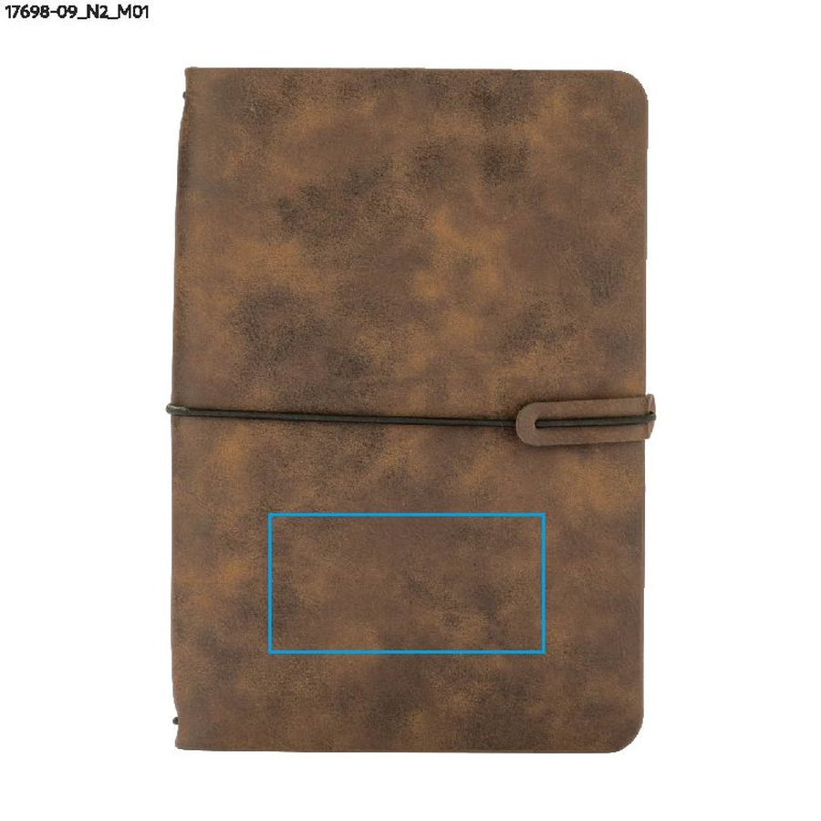 RETRO – carnet A5: Zone de marquage avant · Tampographie